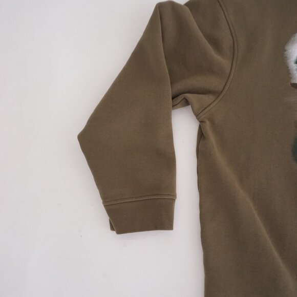 Retreat Brown Eagle Wolf Graphic Crewneck Sweatshirt Cotton Blend XXL - Picture 7 of 10